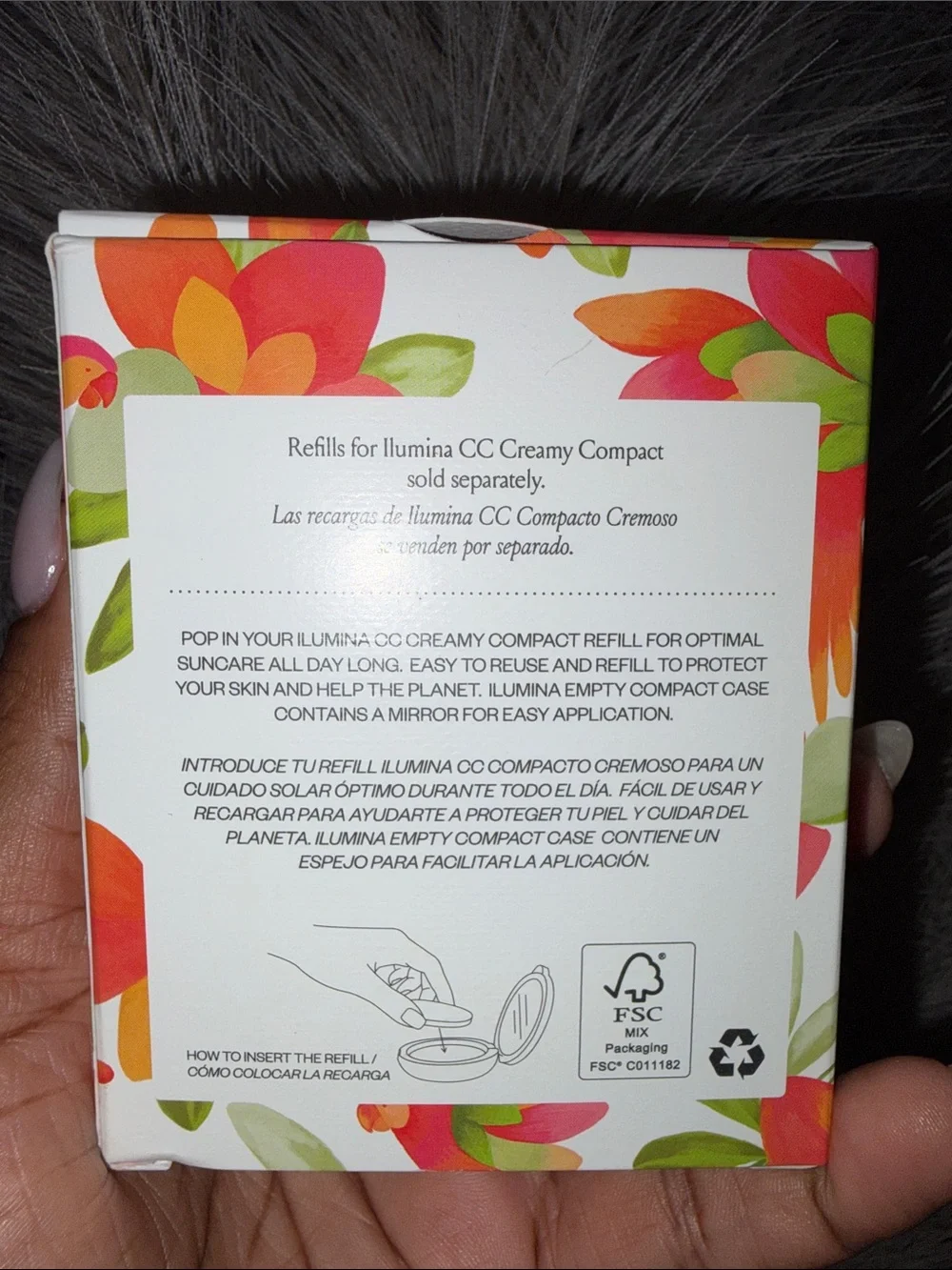 Ilumina Creamy Compact Case - White Floral